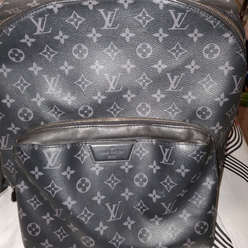 Louis Vuitton gunmetal backpack